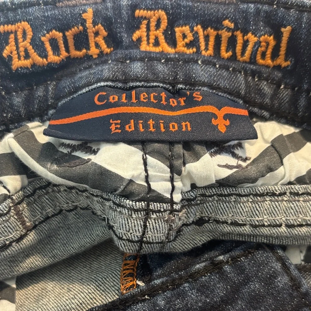 Rock Revival Chase Biker Dark Blue Relaxed Men's Jeans collectors edition - Picture 13 of 13